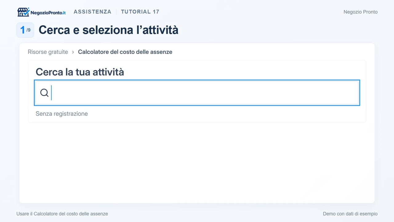 Usare il Calcolatore del costo delle assenze