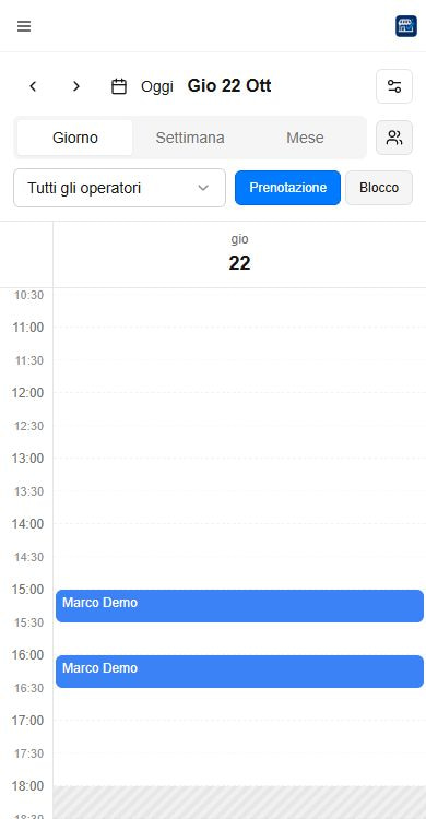 Agenda giornaliera di Negozio Pronto